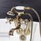 Kingston Brass KS229AB Tub Wall Mount Clawfoot Tub Faucet with Hand Shower, Antique Brass KS229AB - alternate 2